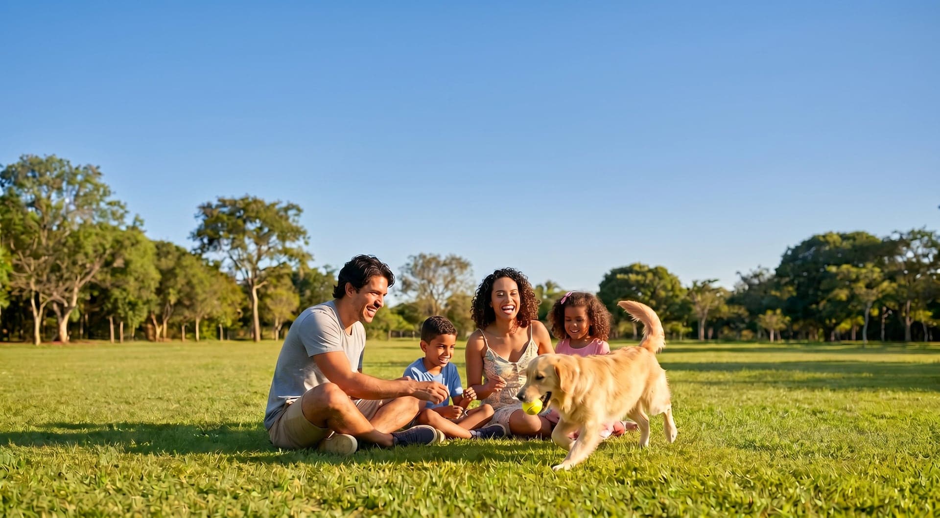 Família aproveitando o sábado no parque enquanto a Glór.ia cota a hospedagem da viagem pelo WhatsApp